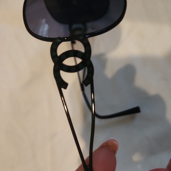 CHANEL Black Y2k  Sunglasses